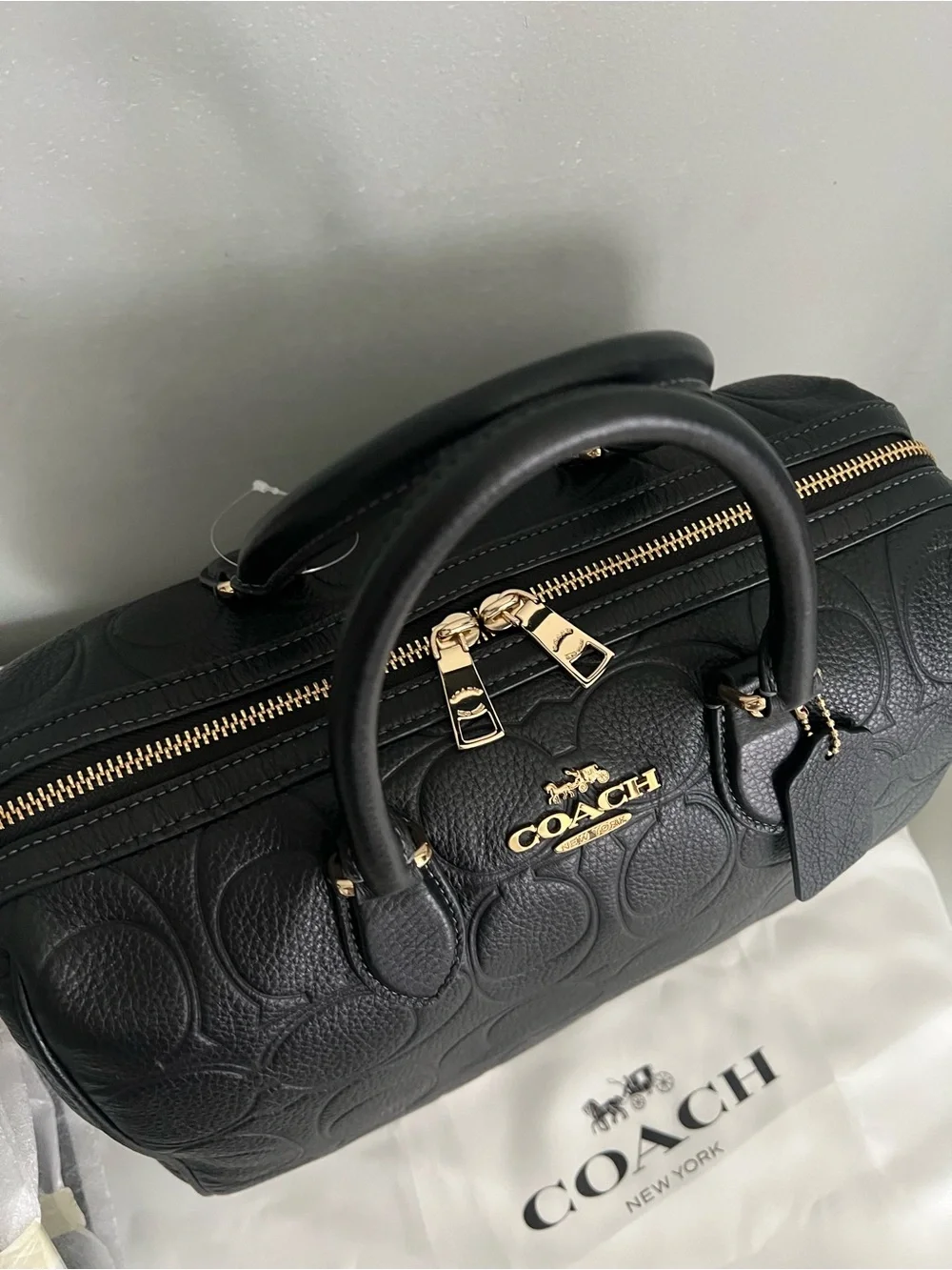 Coach Large Rowan Satchel In Signature Leather